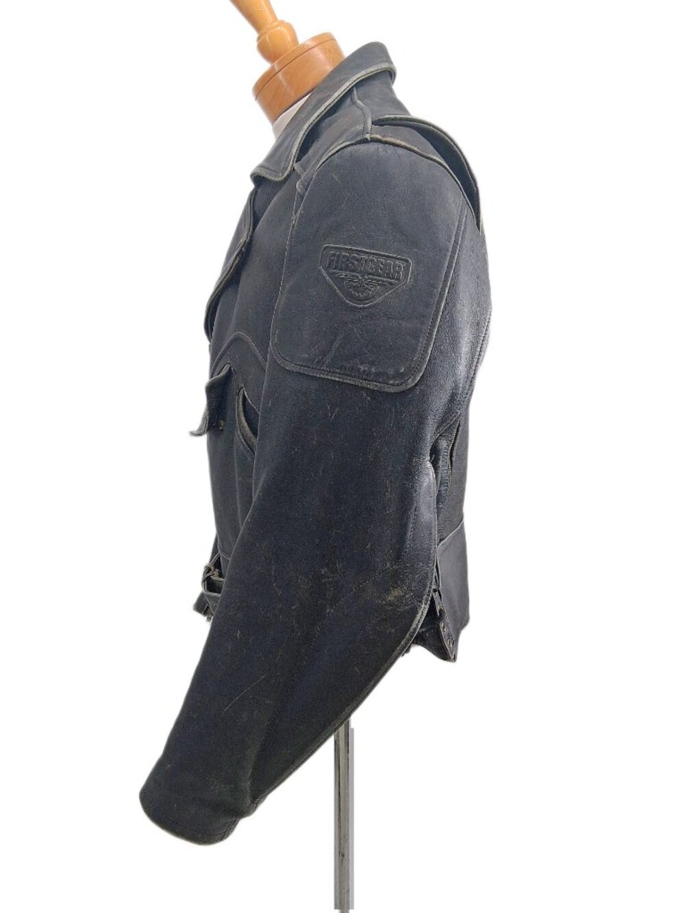 Vintage Firstgear By Hein Gericke Leather Motorcycle Jacket Belted Men's Biker L - Picture 7 of 16
